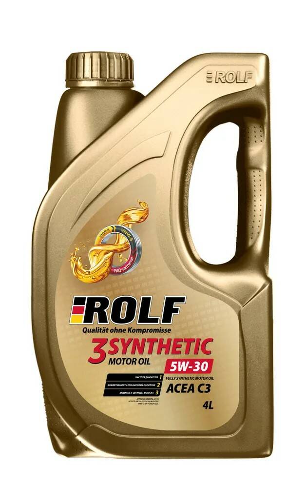 ROLF 3-synthetic 5W30 ACEA C3 4л (пластик)