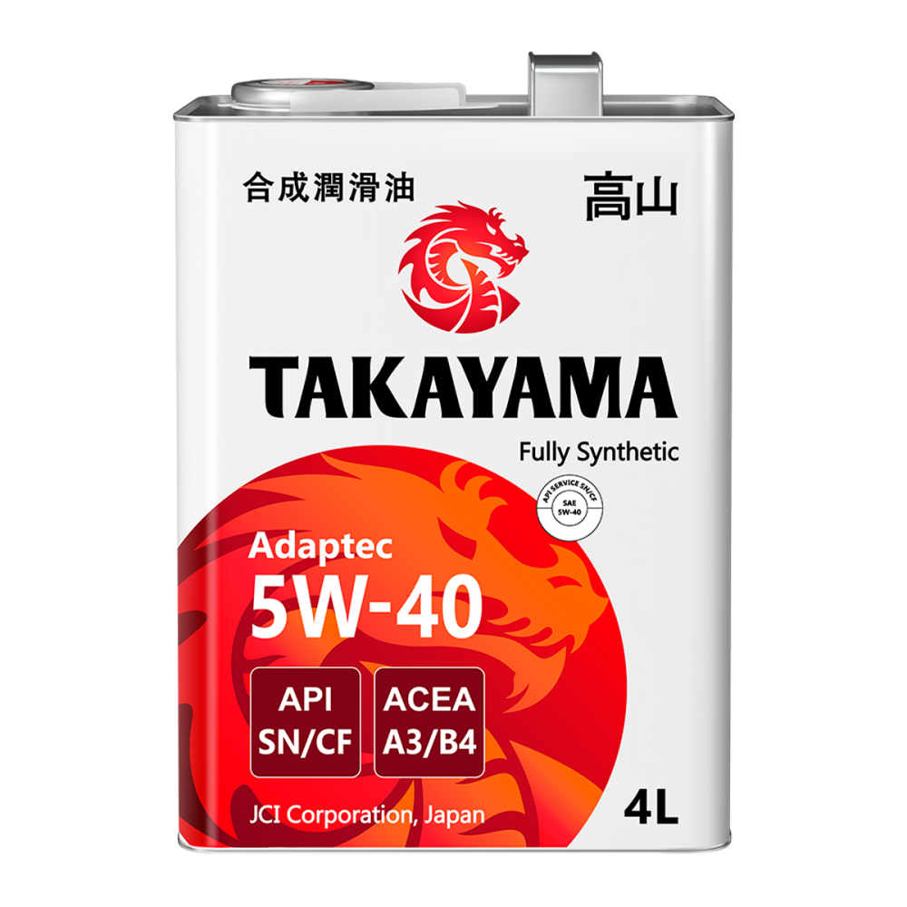 TAKAYAMA Adaptec 5W40 АСЕА А3/В4 API SN/CF 4л (металл)