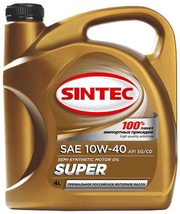 Sintec супер 3000 10w40 4л (п/синт)